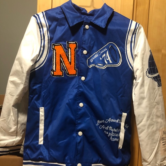 Blue Neutrals Varsity Jacket - Picture 1 of 4